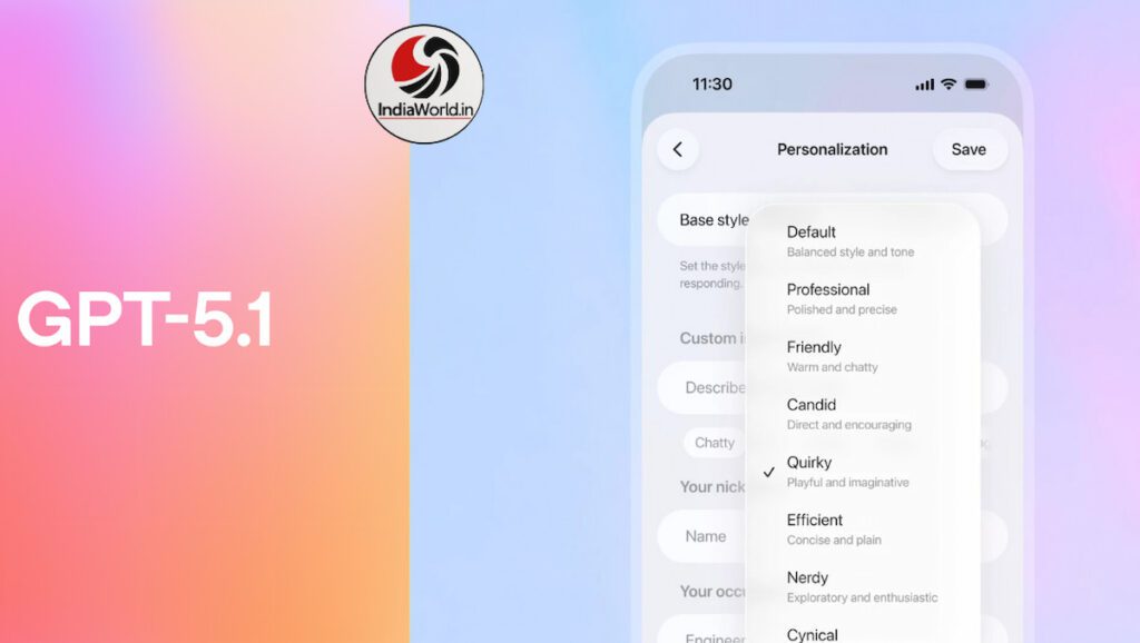 OpenAI Rolls Out GPT-5.1 Instant & Thinking